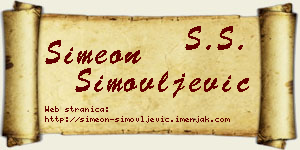 Simeon Simovljević vizit kartica